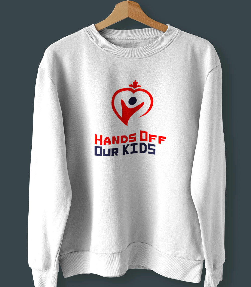 HANDS OFF OUR KIDS UNISEX CREWNECK