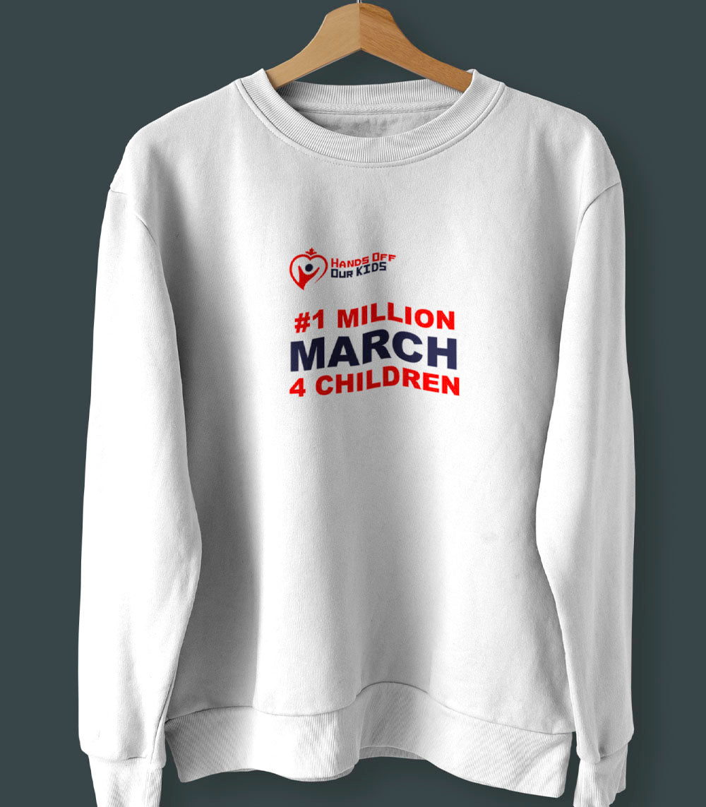 HANDS OFF OUR KIDS UNISEX CREWNECK