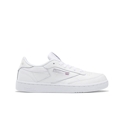 REEBOK BS6168 CLUB C JR'S (Medium) White/Sheer Grey-Int Leather Lifestyle Shoes