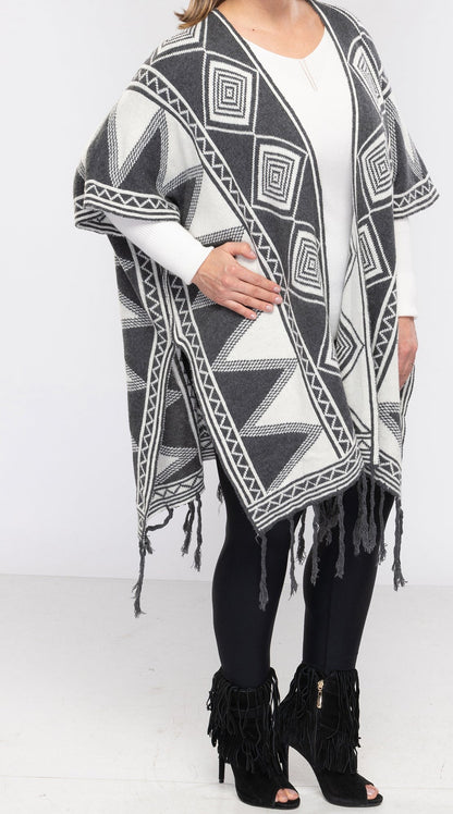 Women's Aztec Poncho Cover