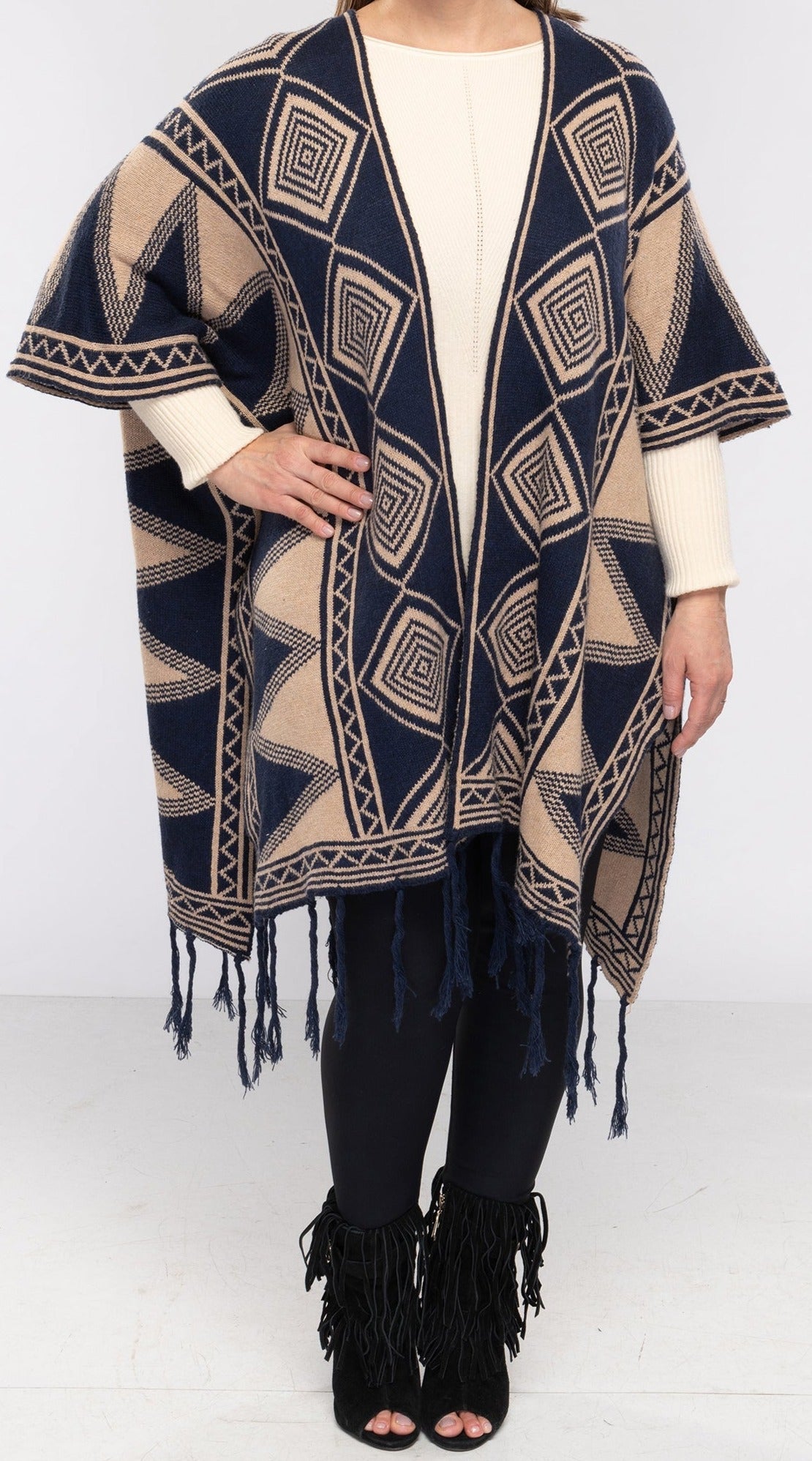 Women's Aztec Poncho Cover