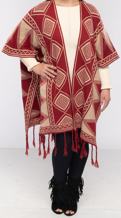 Women's Aztec Poncho Cover