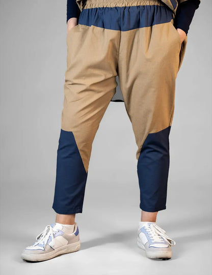 Korean Pants Cotton And Linen Beige