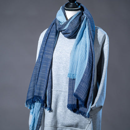 01 Scarf Viscose Cotton Crinkle Two Tones All Season